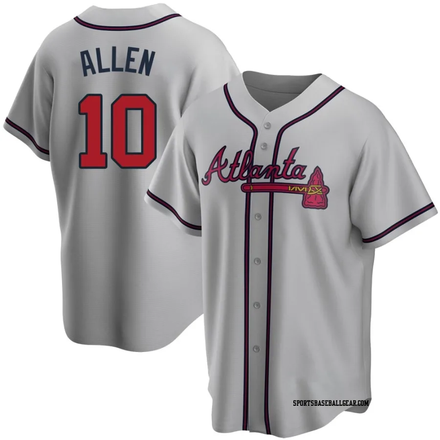 Nick Allen Youth Atlanta Braves Gray Replica Road Jersey