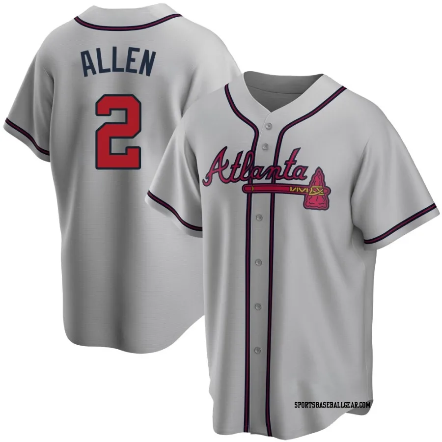 Nick Allen Youth Atlanta Braves Gray Replica Road Jersey