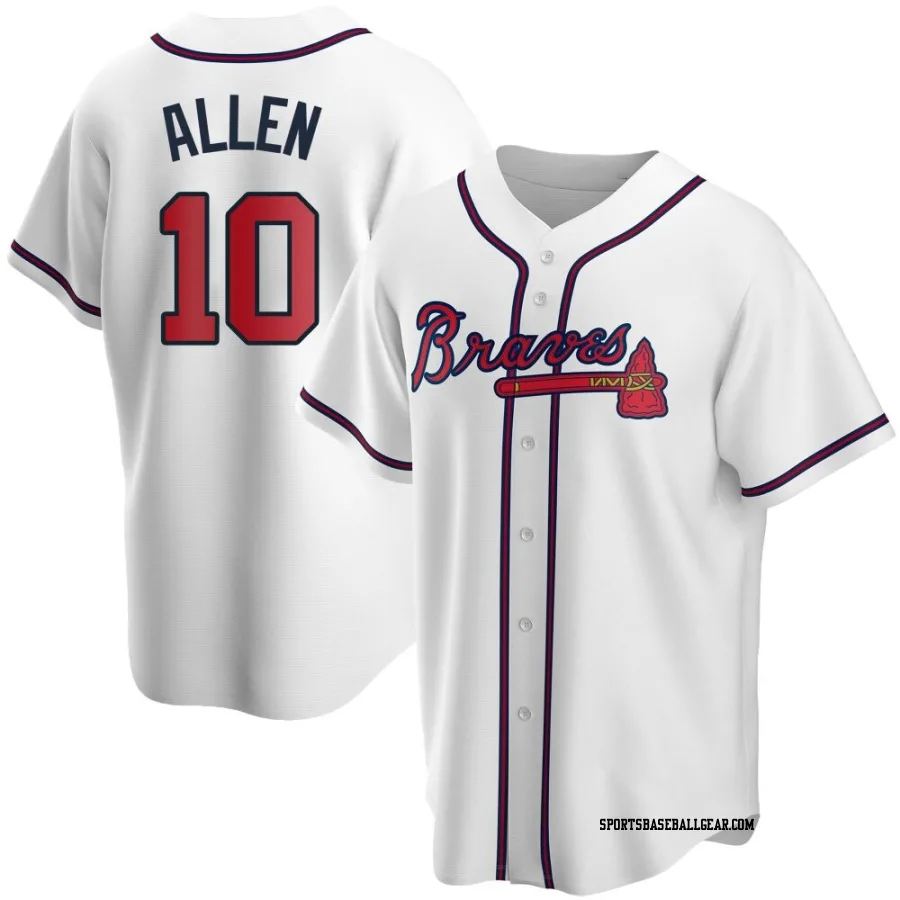 Nick Allen Youth Atlanta Braves White Replica Home Jersey