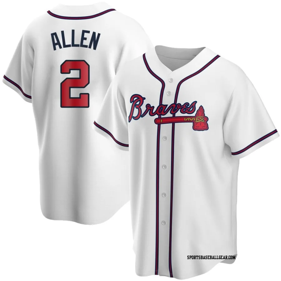 Nick Allen Youth Atlanta Braves White Replica Home Jersey