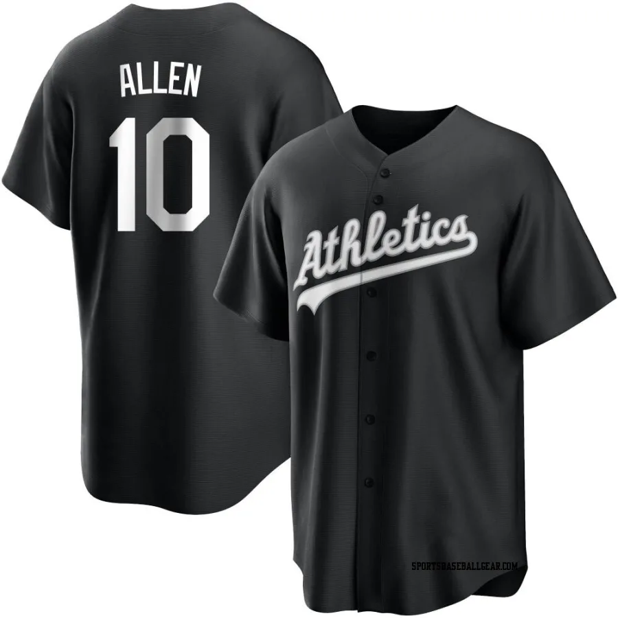 Nick Allen Youth Oakland Athletics Black/White Replica Jersey