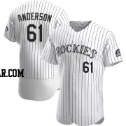 Nick Anderson Men's Colorado Rockies White Authentic Home Jersey
