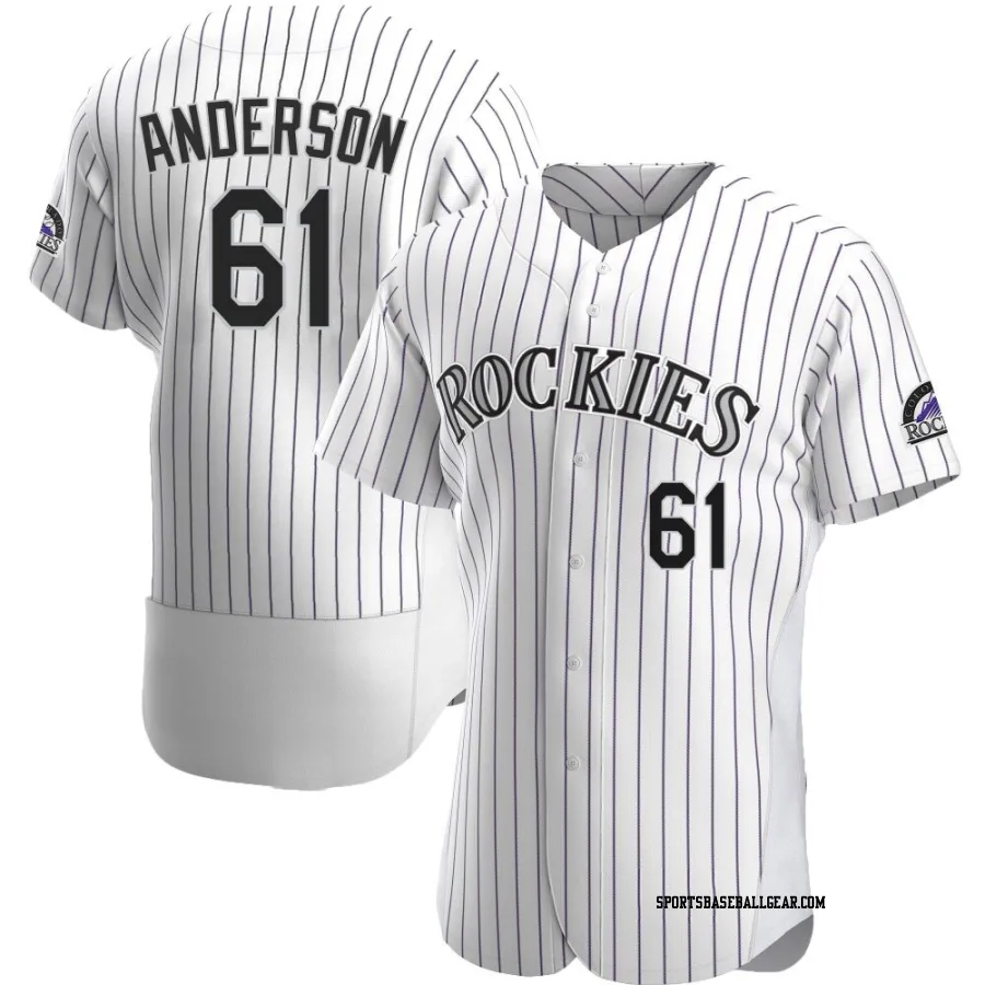 Nick Anderson Men's Colorado Rockies White Authentic Home Jersey