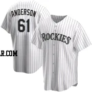Nick Anderson Men's Colorado Rockies White Replica Home Jersey