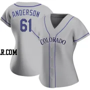 Nick Anderson Women's Colorado Rockies Gray Authentic Road Jersey