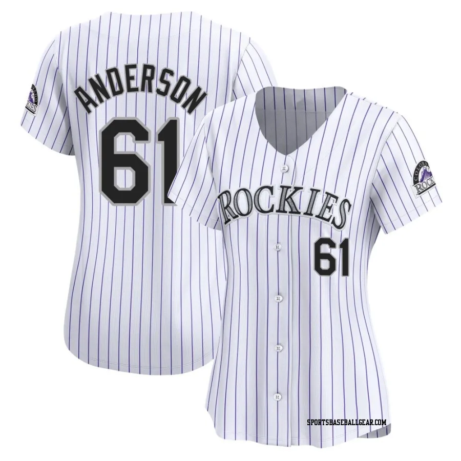 Nick Anderson Women's Colorado Rockies White Limited Home Jersey