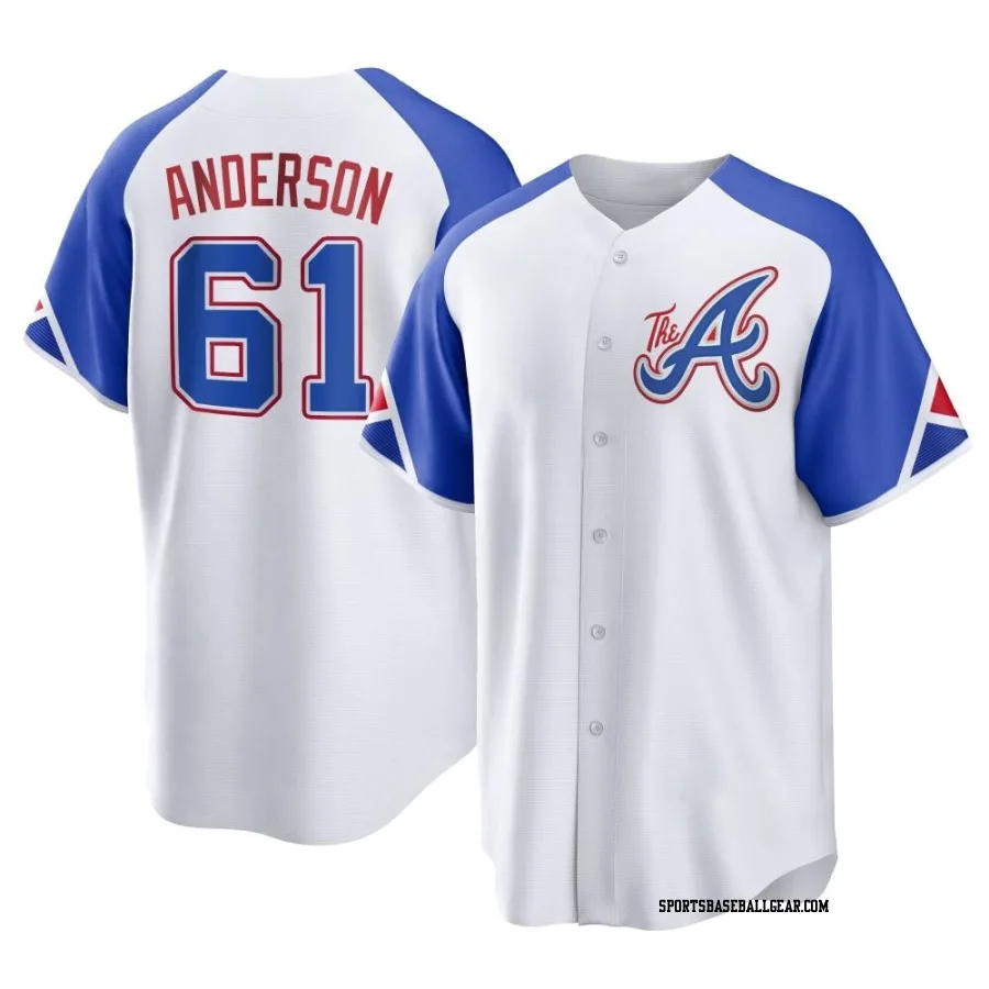 Nick Anderson Youth Atlanta Braves White Replica 2023 City Connect Jersey