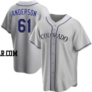 Nick Anderson Youth Colorado Rockies Gray Replica Road Jersey