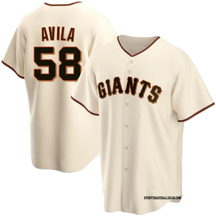 Nick Avila Men's San Francisco Giants Cream Replica Home Jersey