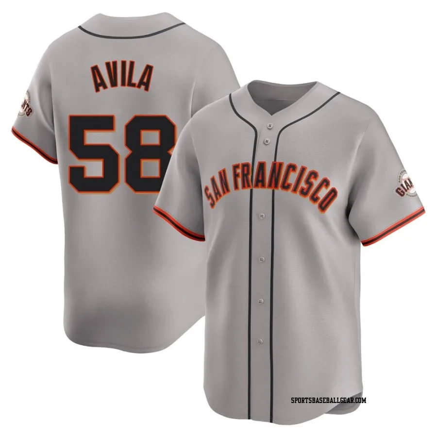 Nick Avila Men's San Francisco Giants Gray Limited Away Jersey