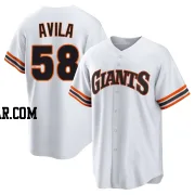 Nick Avila Youth San Francisco Giants White Limited Throwback Cooperstown Collection Jersey