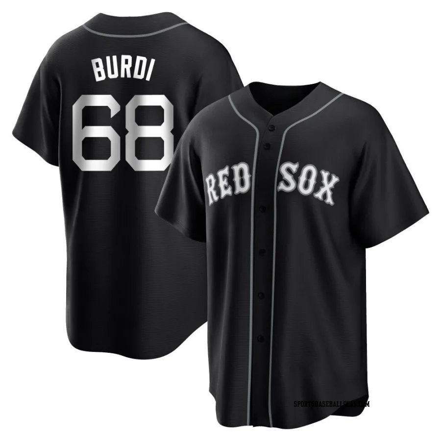 Nick Burdi Men's Boston Red Sox Black/White Replica Jersey