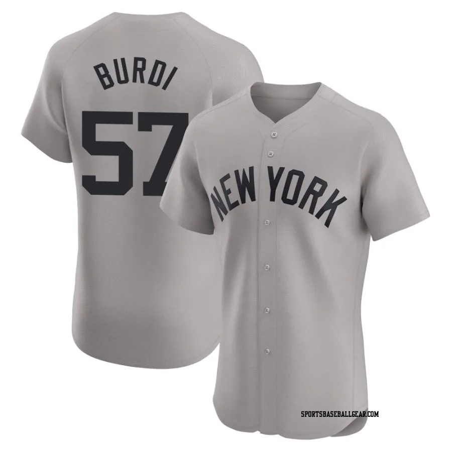 Nick Burdi Men's New York Yankees Gray Elite Road Jersey