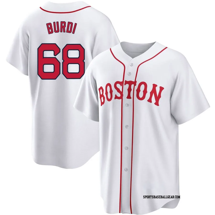 Nick Burdi Youth Boston Red Sox White Replica 2021 Patriots' Day Jersey
