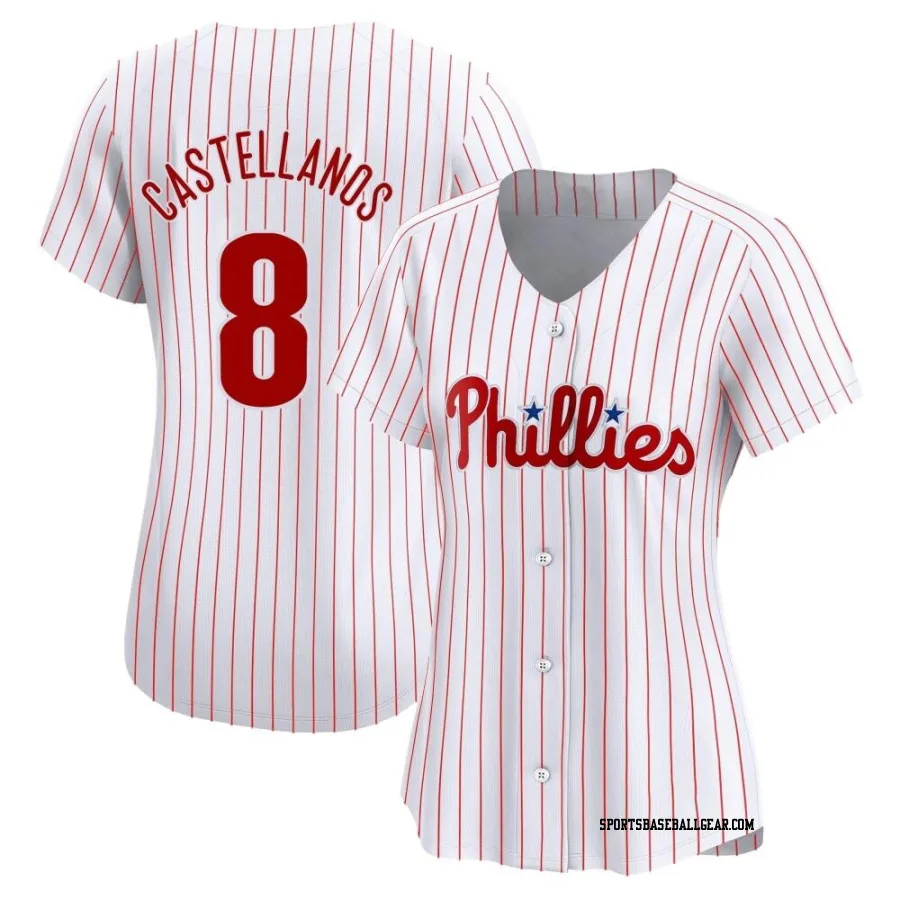 Nick Castellanos Women's Philadelphia Phillies White Limited Home Jersey