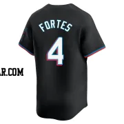 Nick Fortes Men's Miami Marlins Black Limited Alternate Jersey