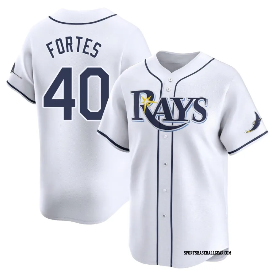 Nick Fortes Men's Tampa Bay Rays White Limited Home Jersey