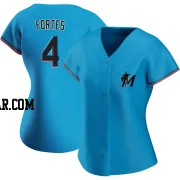 Nick Fortes Women's Miami Marlins Blue Replica Alternate Jersey