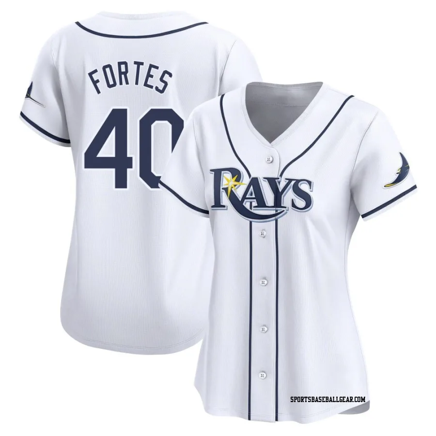 Nick Fortes Women's Tampa Bay Rays White Limited Home Jersey