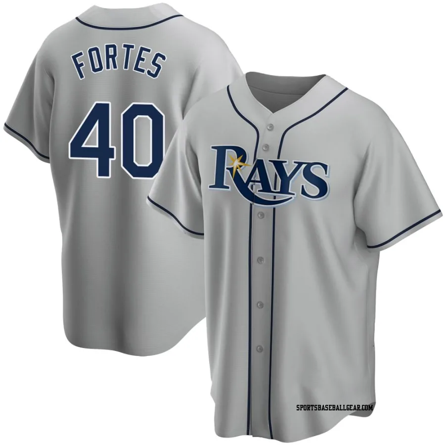 Nick Fortes Youth Tampa Bay Rays Gray Replica Road Jersey