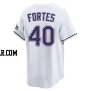 Nick Fortes Youth Tampa Bay Rays White Limited Throwback Cooperstown Jersey