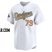 Nick Frasso Men's Los Angeles Dodgers Gold Limited White 2025 Collection Jersey