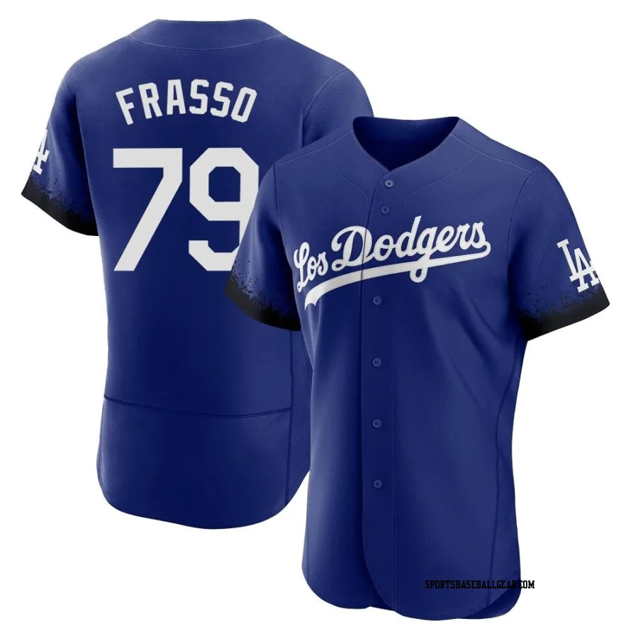 Nick Frasso Men's Los Angeles Dodgers Royal Authentic 2021 City Connect Jersey