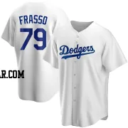 Nick Frasso Men's Los Angeles Dodgers White Replica Home Jersey