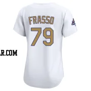 Nick Frasso Women's Los Angeles Dodgers Gold Limited White 2025 Collection Jersey