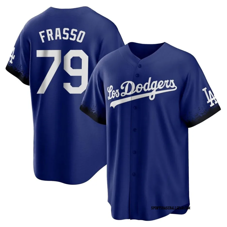 Nick Frasso Youth Los Angeles Dodgers Royal Replica 2021 City Connect Jersey