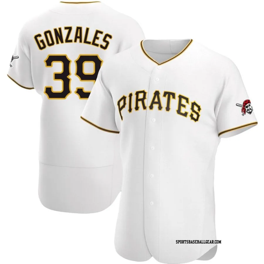 Nick Gonzales Men's Pittsburgh Pirates White Authentic Home Jersey