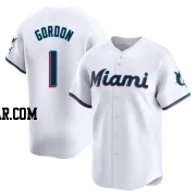 Nick Gordon Men's Miami Marlins White Limited Home Jersey