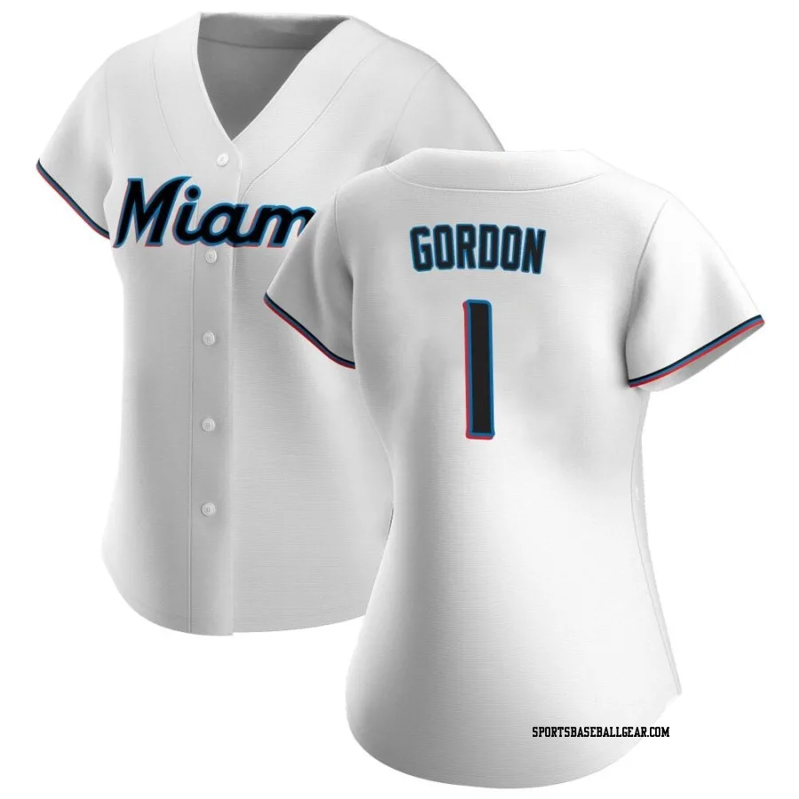 Nick Gordon Women's Miami Marlins White Authentic Home Jersey