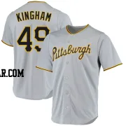 Nick Kingham Men's Pittsburgh Pirates Gray Replica Road Jersey