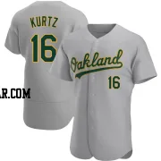 Nick Kurtz Men's Oakland Athletics Gray Authentic Road Jersey