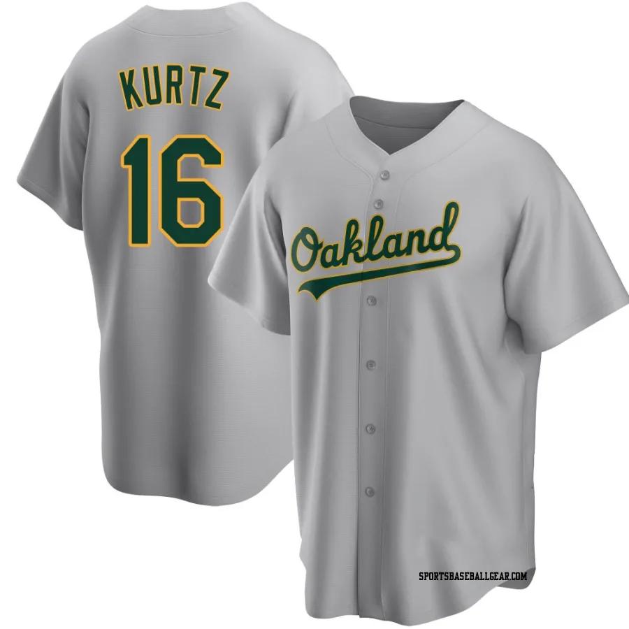 Nick Kurtz Men's Oakland Athletics Gray Replica Road Jersey