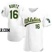 Nick Kurtz Men's Oakland Athletics White Authentic Home Jersey