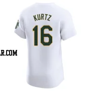 Nick Kurtz Men's Oakland Athletics White Elite Home Jersey