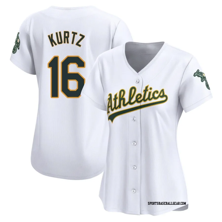 Nick Kurtz Women's Oakland Athletics White Limited Home Jersey