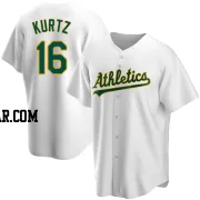 Nick Kurtz Youth Oakland Athletics White Replica Home Jersey