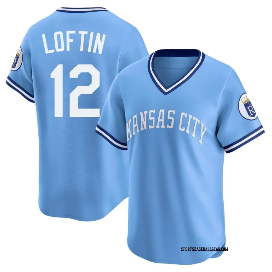 Nick Loftin Youth Kansas City Royals Light Blue Limited Throwback Cooperstown Collection Jersey