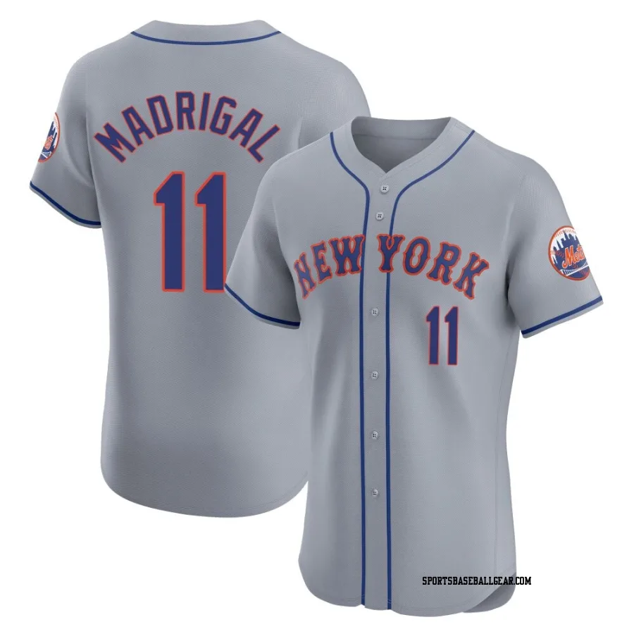 Nick Madrigal Men's New York Mets Gray Elite Road Jersey