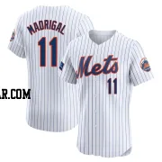 Nick Madrigal Men's New York Mets White Elite Home Patch Jersey