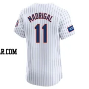 Nick Madrigal Men's New York Mets White Elite Home Patch Jersey