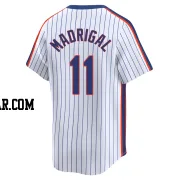Nick Madrigal Men's New York Mets White Limited Cooperstown Collection Jersey