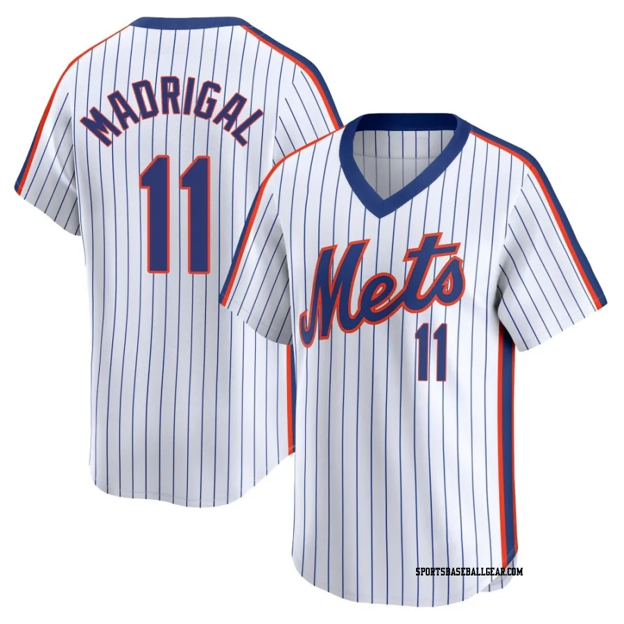 Nick Madrigal Men's New York Mets White Limited Cooperstown Collection Jersey