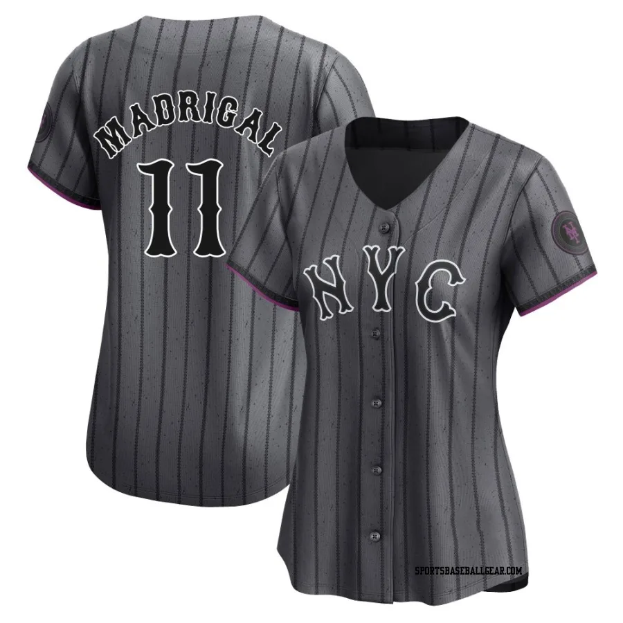 Nick Madrigal Women's New York Mets Limited Graphite 2024 City Connect Jersey