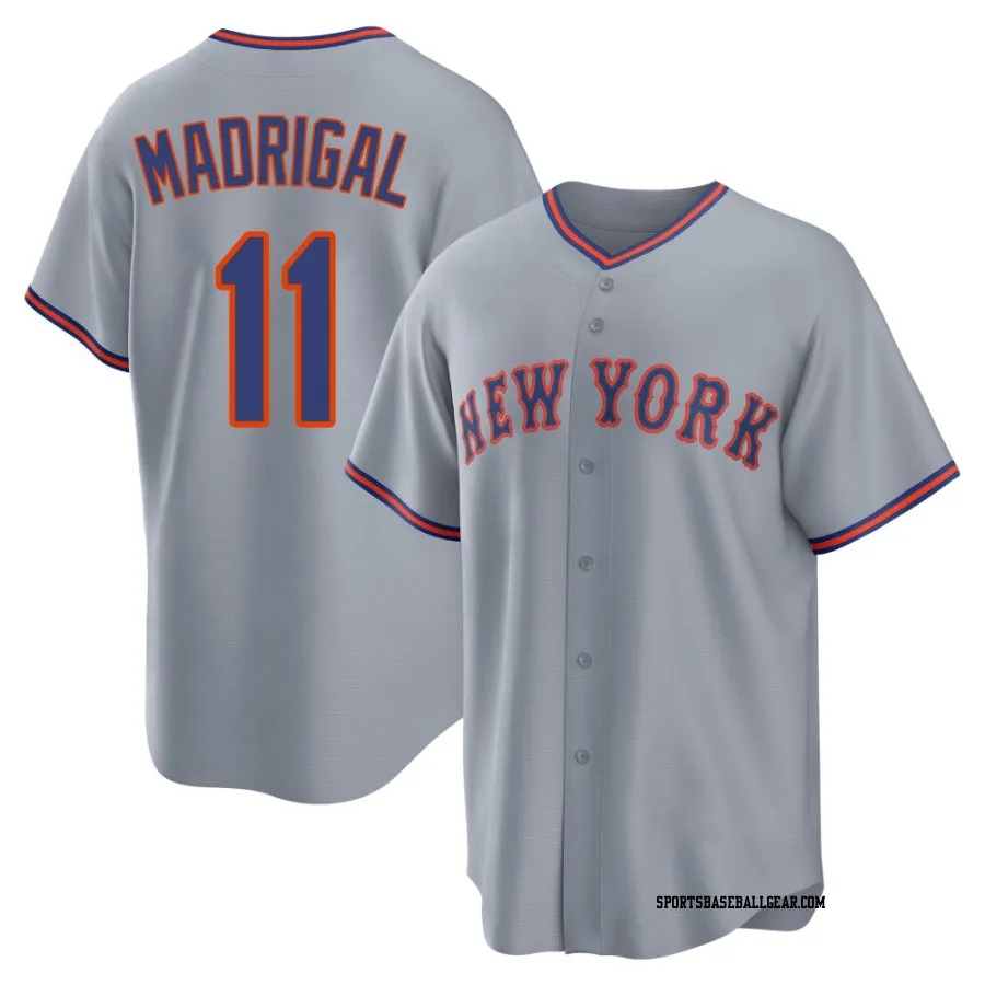 Nick Madrigal Youth New York Mets Gray Replica Away 2.0 Jersey