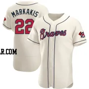 Nick Markakis Men's Atlanta Braves Cream Authentic Alternate Jersey