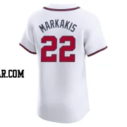 Nick Markakis Men's Atlanta Braves White Elite Home Jersey